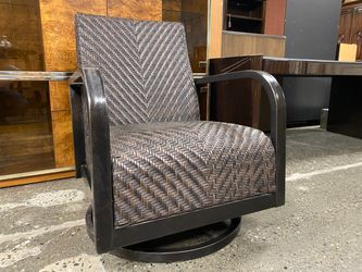 Outdoor Dark Brown Plicker Swivel Rocker