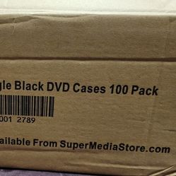 Box Of 100 Single Black DVD Cases