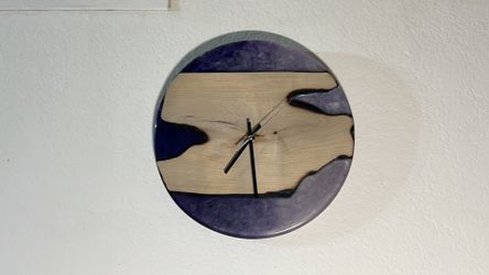 Wood And Resin Wall Clock