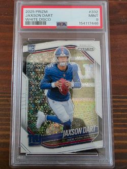 Jaxson Dart 2025 Prizm White Disco Rookie PSA 9