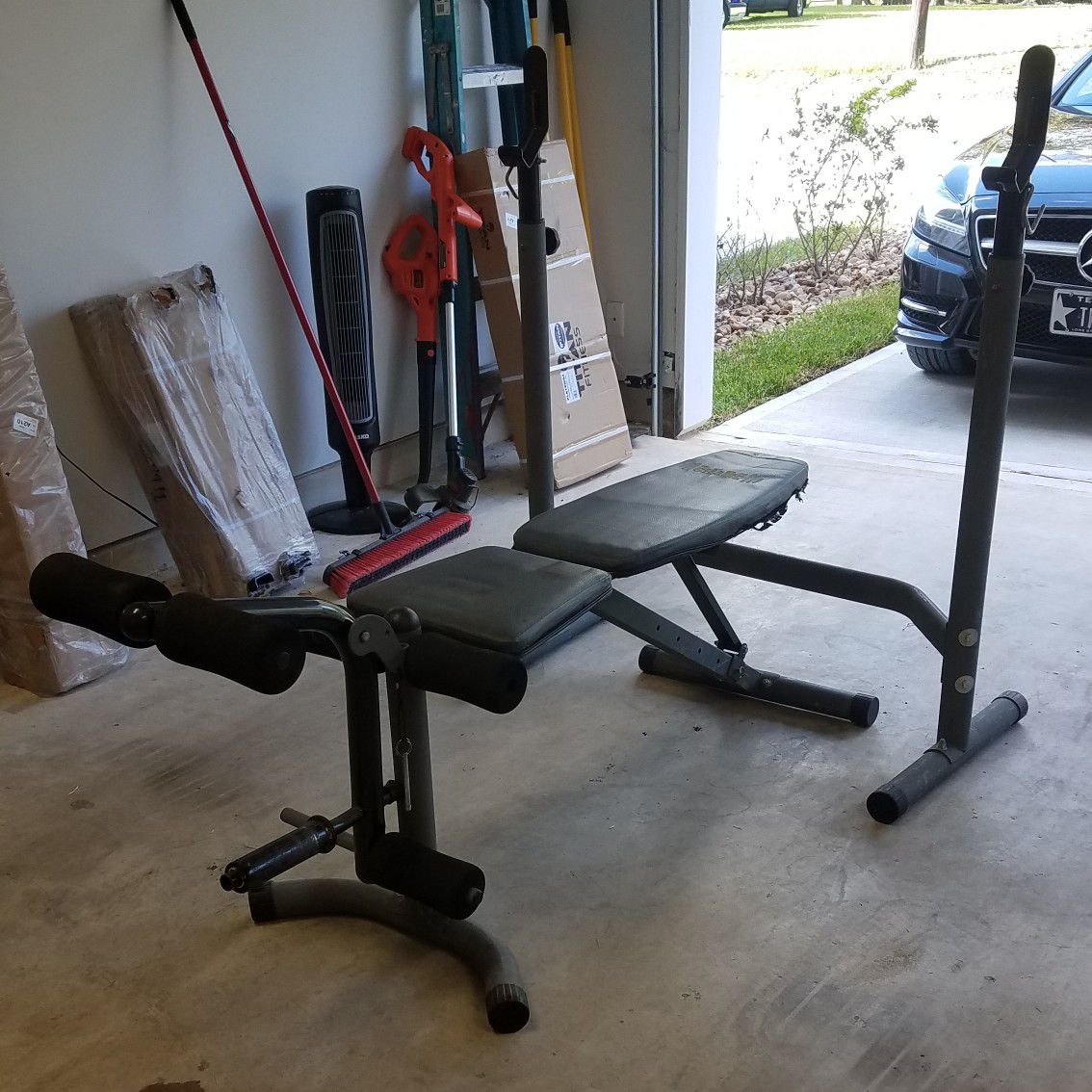 Free Weight Bench & Rack (Location in Description)