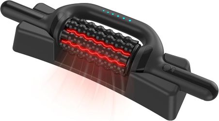 146]Electric Rolling Massager with Redlight, Handheld Percussive Massge Roller Hands-Free Base Muscle Recovery and Back Massage Roller, Rechargeable 6