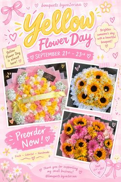 donโt forget to order her yellow flowers !