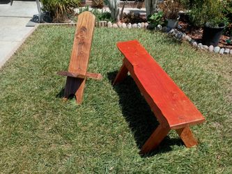 Bench and chair