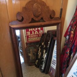 Vintage Oak Mirror