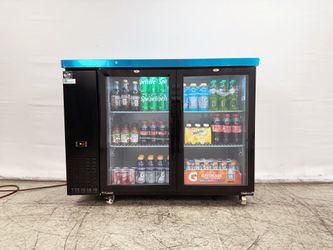 NSF 48 ins Beer Black Glass Door Back Bar Cooler case CBB48H