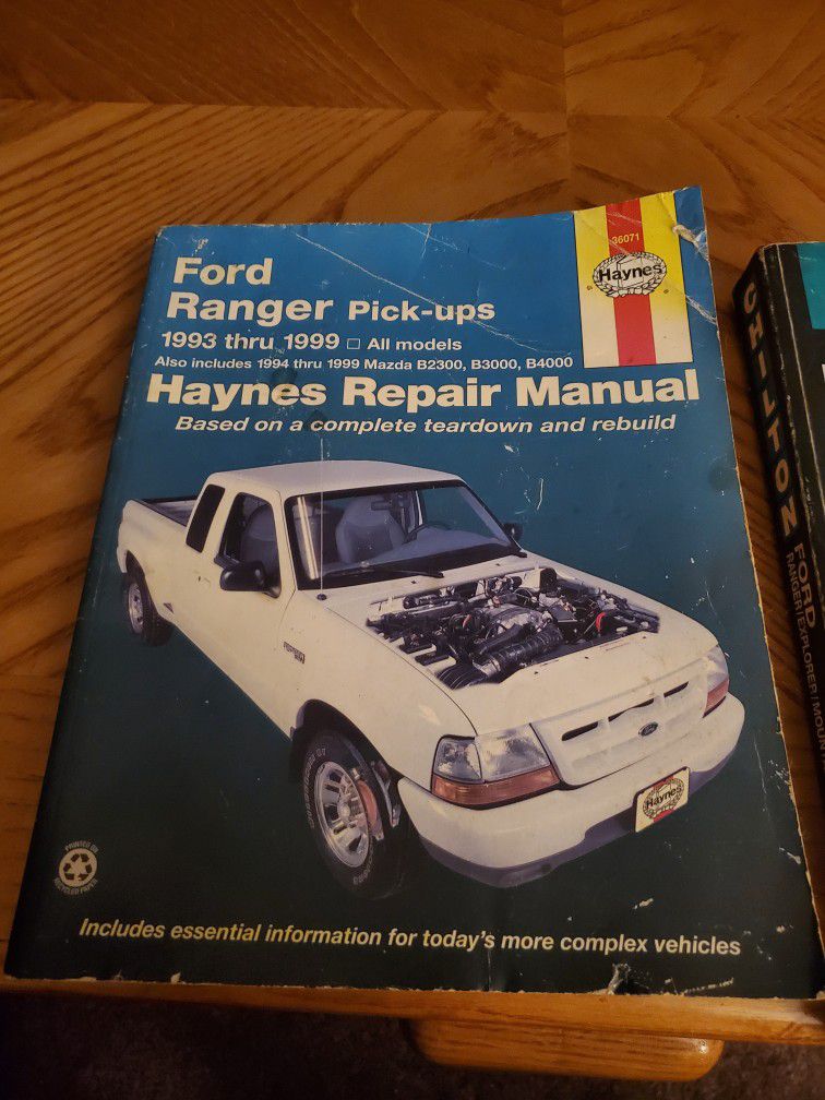 Two Ford Ranger Repair Manual Books