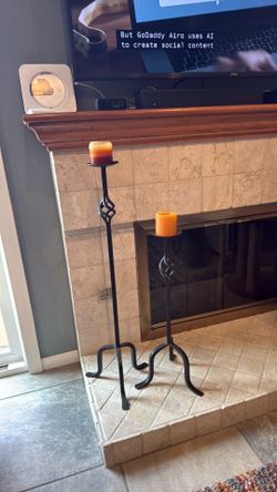 Wrought Iron Candlesticks