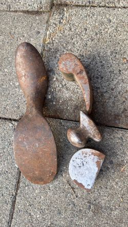 Vintage Cast Iron Cobbler Shoe Last Set