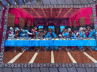 Vintage The Last Supper Tapestry - 40 x 70”