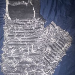 black, white n grey stack jeans