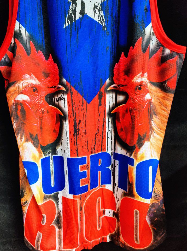 Puerto Rico Rooster Tank top Size XL New 