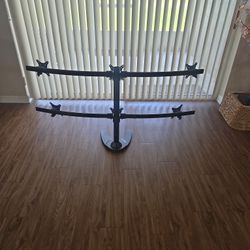 6 Screen Desk Mount Stand Up To 27 Inch Screens Includes Twenty four and twenty seven inch monitor 
