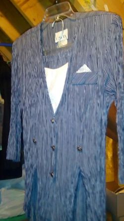 Blue & White pin stripped skirt & Top