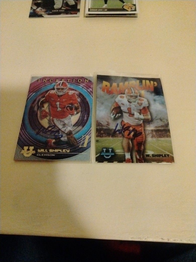 Clemson Rookie Cards Signed By Will Shipley