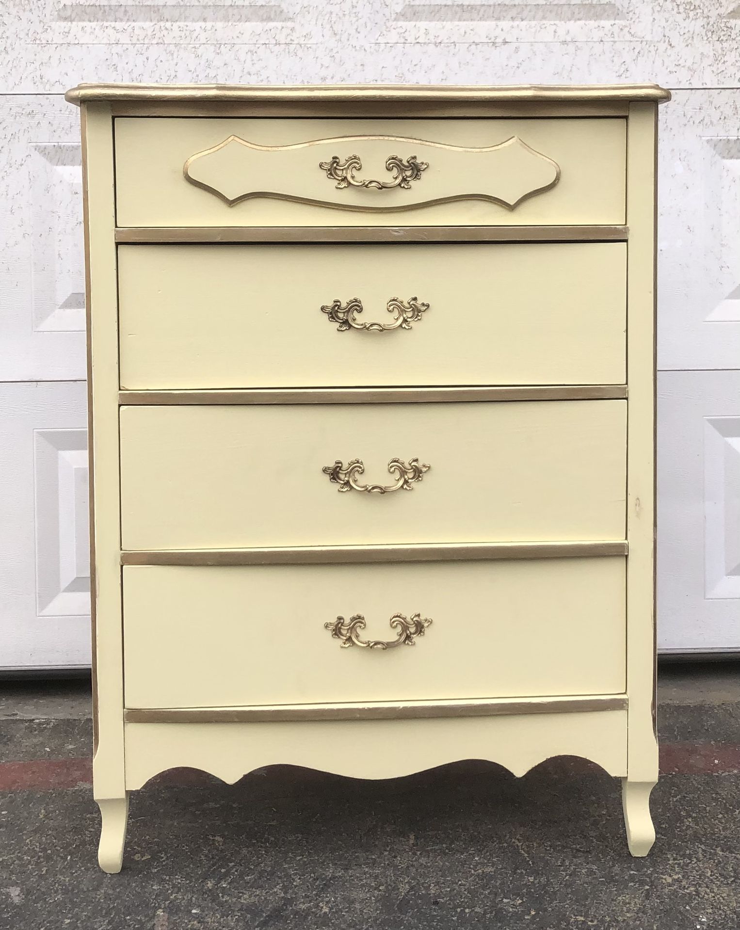 Furniture Vintage French Providal Dresser ( 17 X 32 X 42 ) Inches