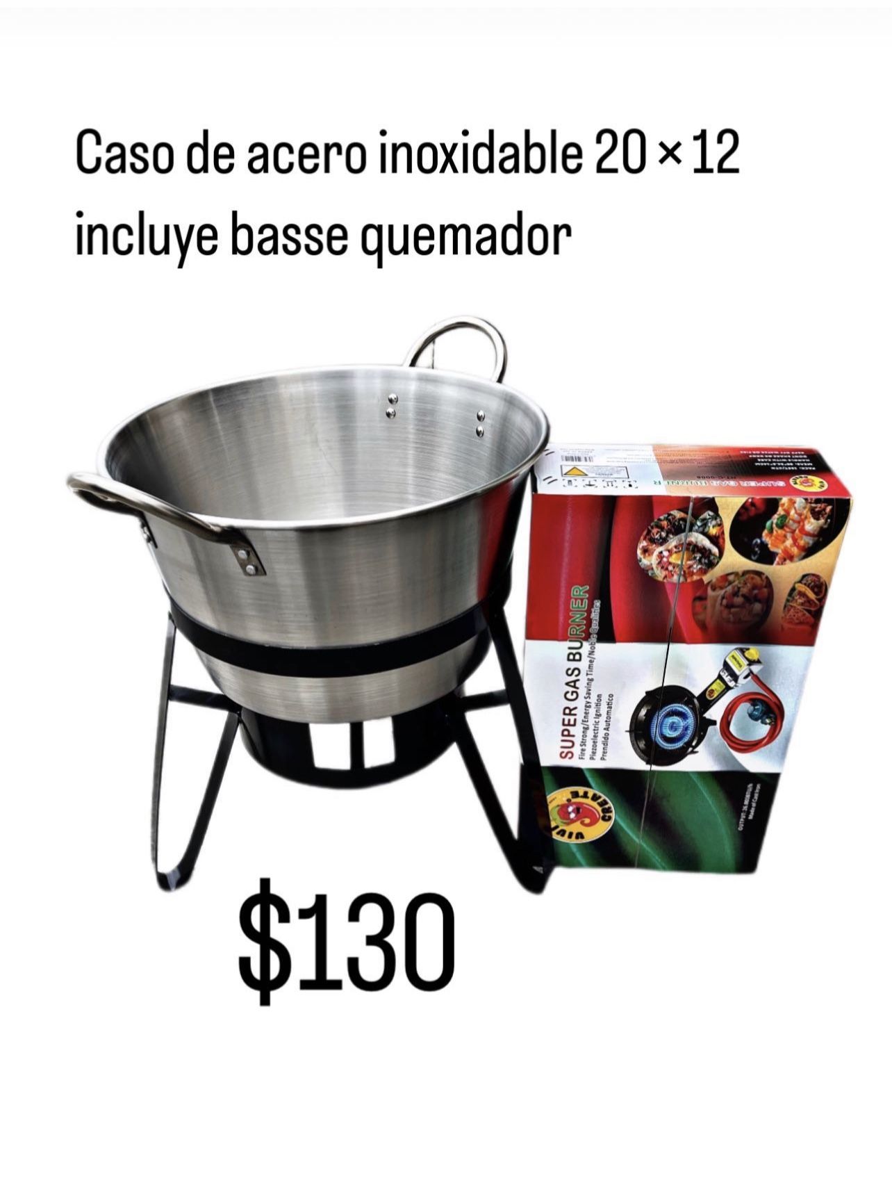 Caso De Acero Grande Para Freír Carnitas Mojarras Etc.