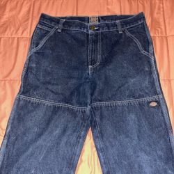 Dickies loose fit double knee denim pants 