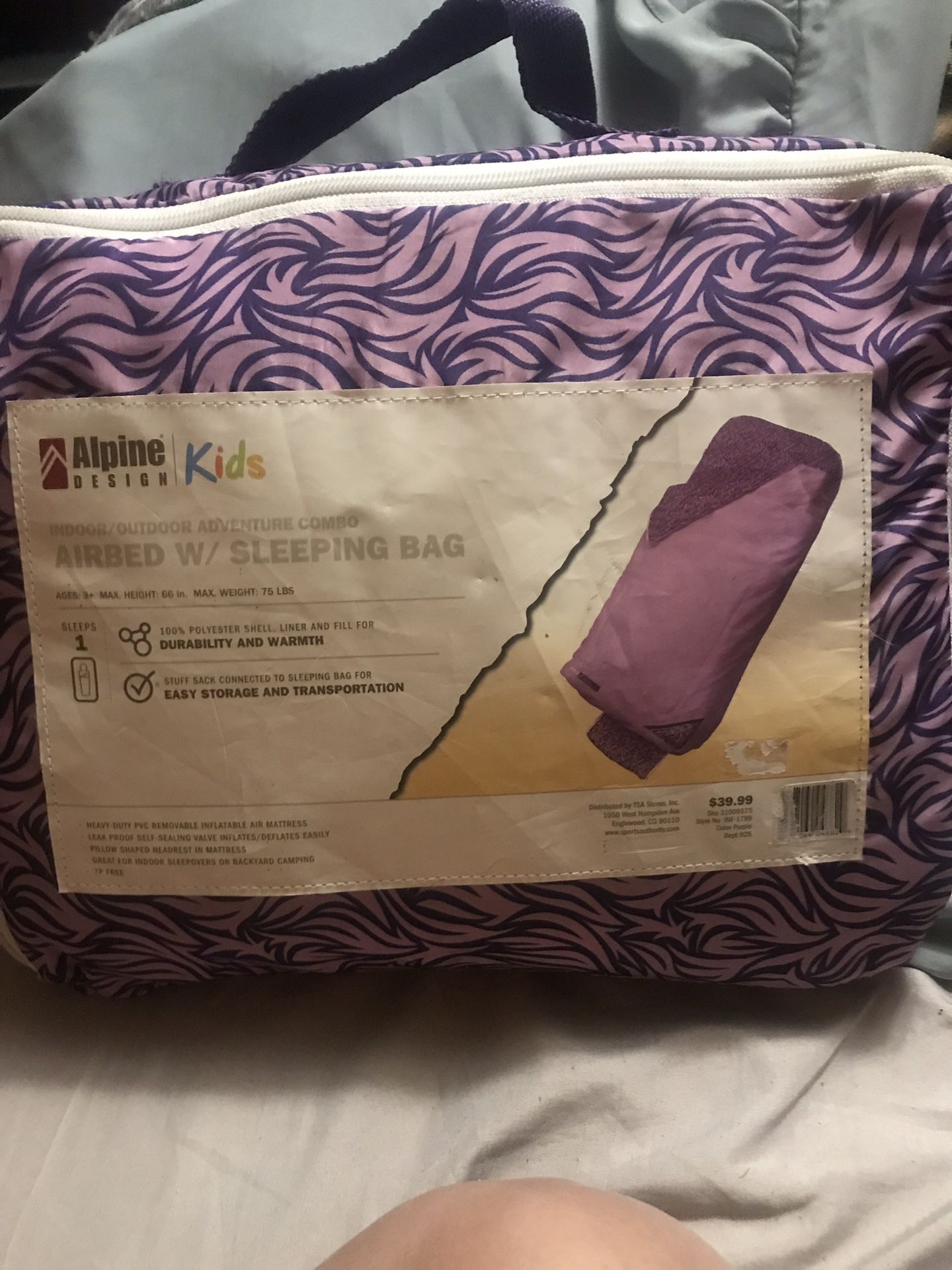 Alpine Design Kids Airbed / Sleeping Bag