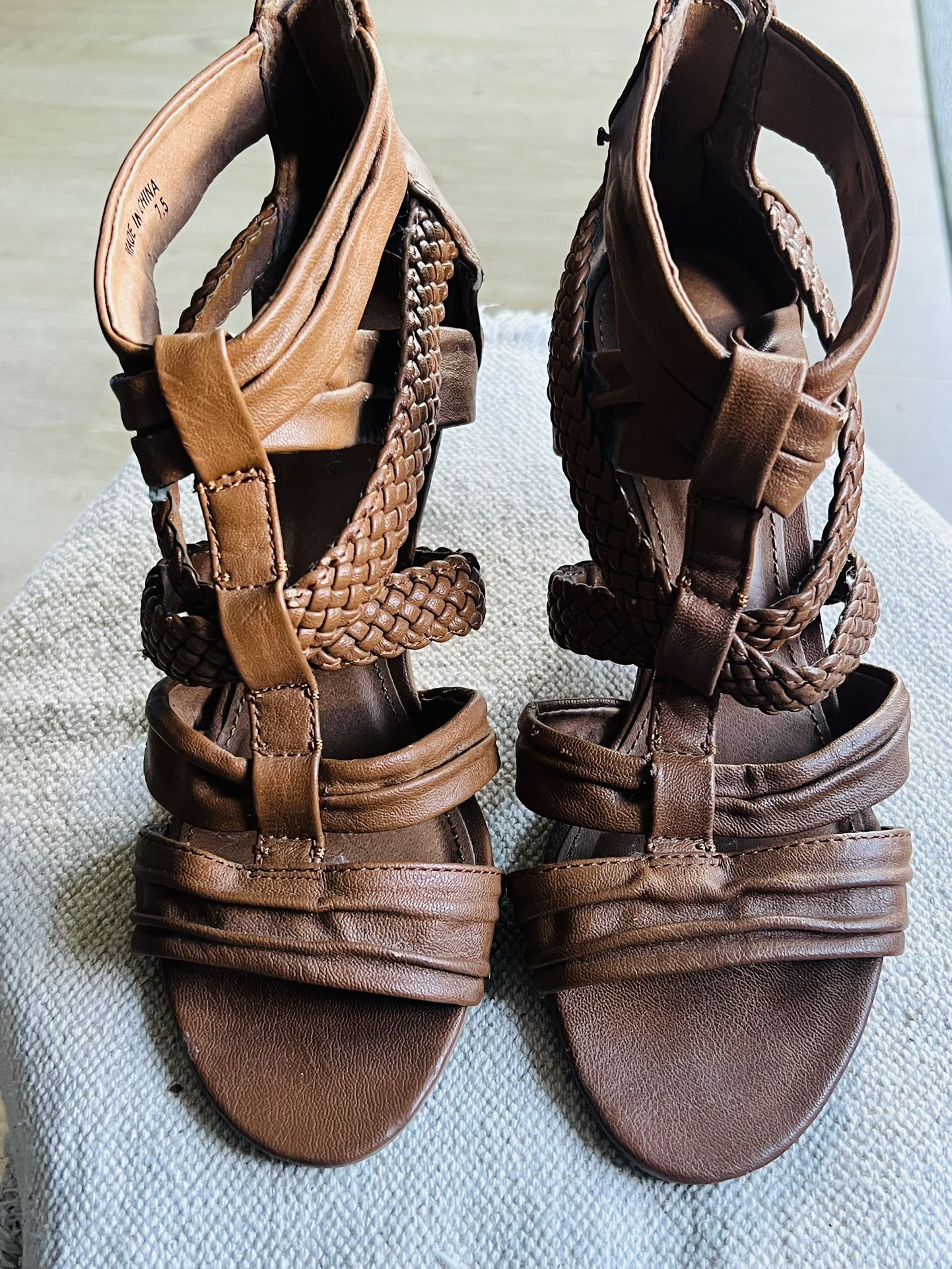 Cone Wedge Sandals Size 7.5