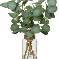 Glass Vase with Faux Water