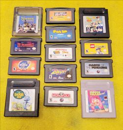 13 Gameboy Video Games OG GBA Gameboy Color Cartridge Set