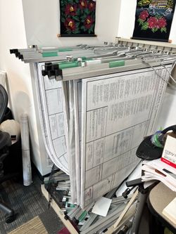 Architecture drawings rack
