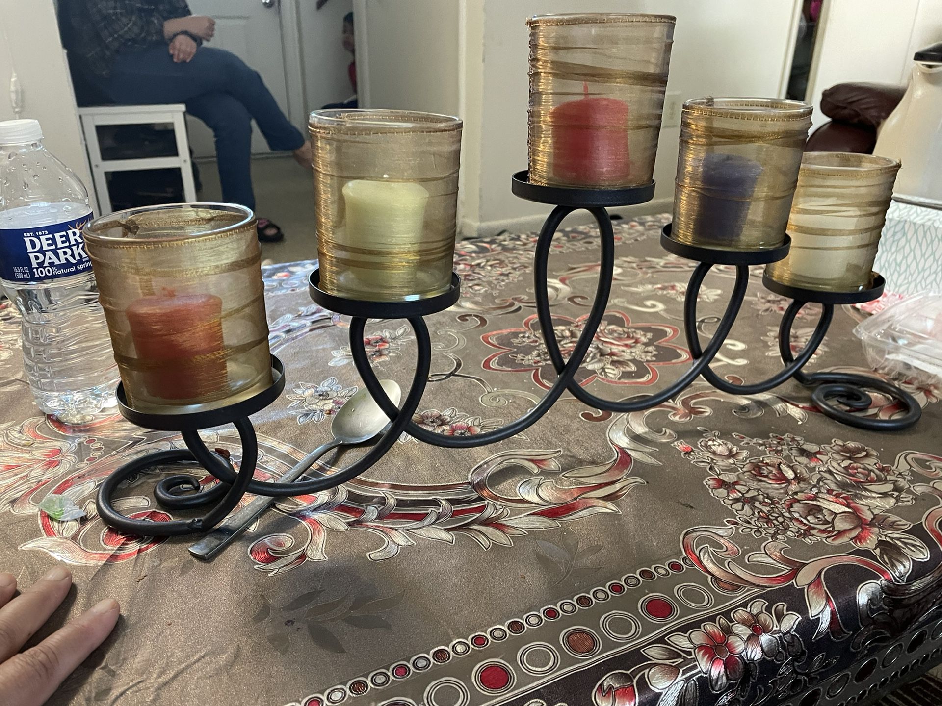 Candle Stand With Candle Holder And Candles 