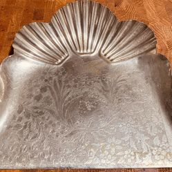 Antique Silver “Table Butler” To Gather Crumbs or Ashes That May Inadvertently Land On The Table’s Cover Material...