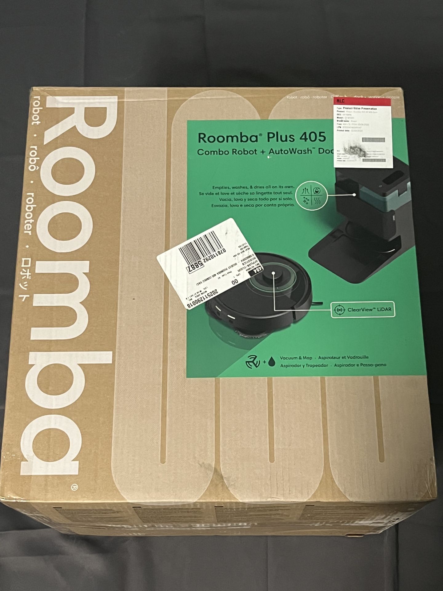 Roomba Plus 405 Combo Robot Vacuum + AutoWash Dock (Brand New)