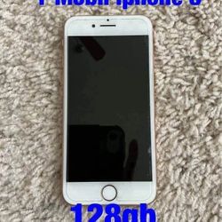 T-Mobil  iPhone  8  128gb   -   $195