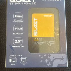 Patriot Blast 120GB SSD – 2.5” SATA III – Works Perfect