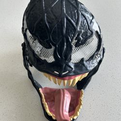 Marvel Spider-Man Black Venom Mask With Tongue, Adjustable