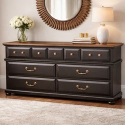 Black 7-Drawer Dresser