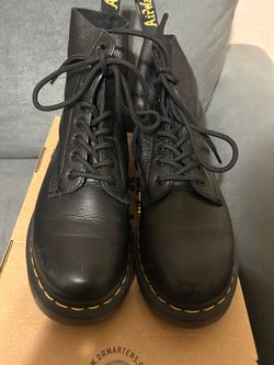 Dr. Martens Black Leather Lace-Up Boots