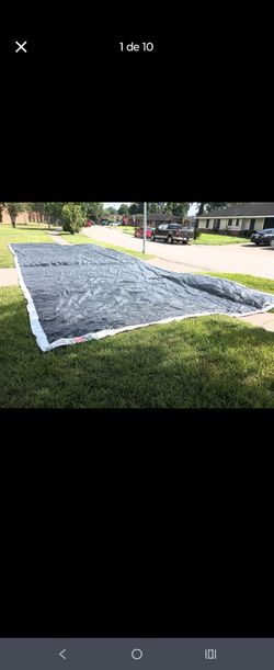 Billboard-grade vinyl tarp for roof repair. Wide variety of tarps available.