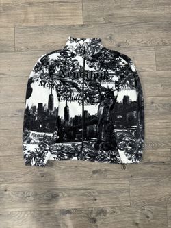 Supreme New York Fleece Jacket White Size Large