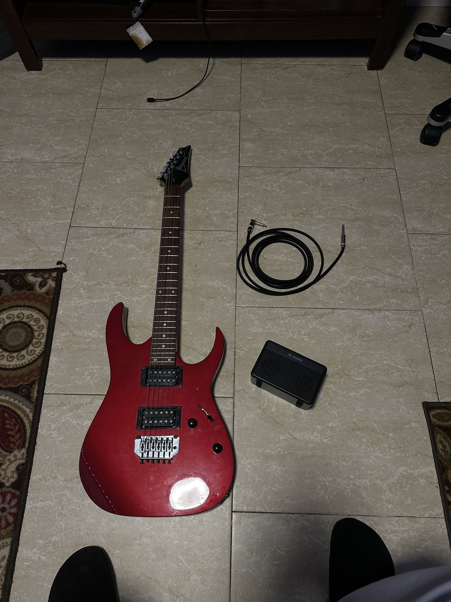 6-string red ibanez electric guitars