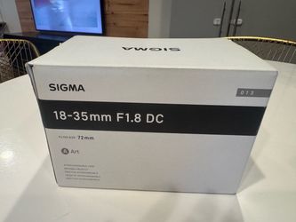 Sigma 18–35mm F1.8 DC HSM Art lens- $600