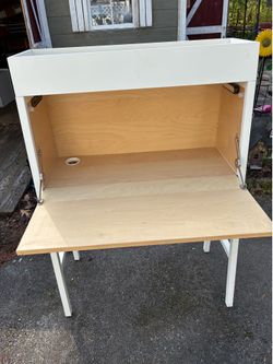 Secretary desk ex cond 50”H 36”W 13”D, we used it as a bar