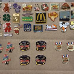 (37) Vintage McDonald’s Employee Hat Lapel Pins - $30 For All Of Them