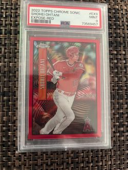 2022 TOPPS CHROME SONIC EXPOSE RED #EX9 SHOHEI OHTANI /5 !!!!! Psa 9