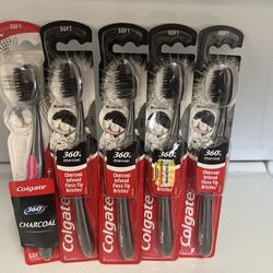 Colgate 360 charcoal toothbrush all 5 x $12