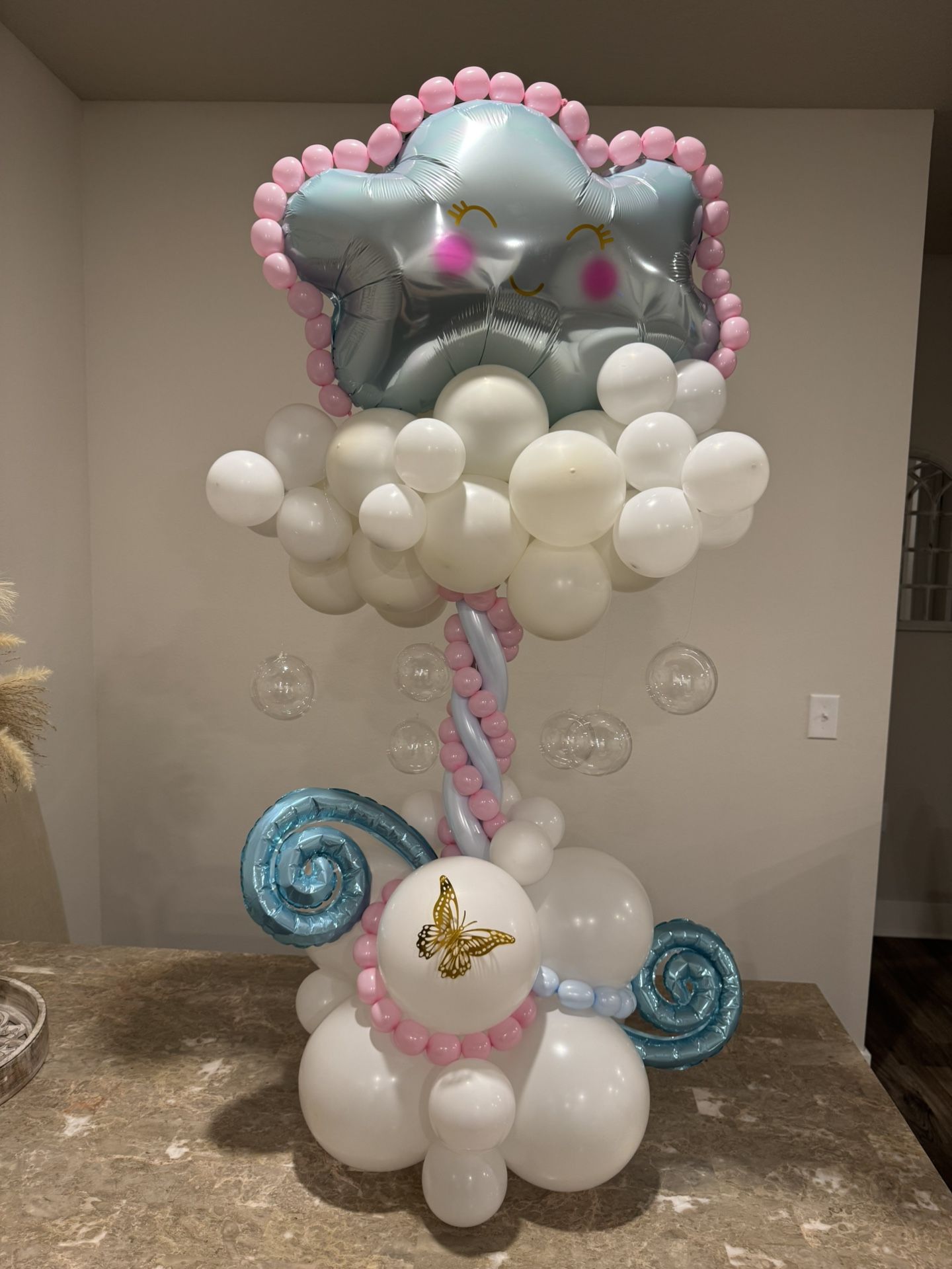 Baby shower, Gender reveal Mini Balloon Column