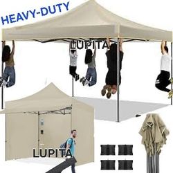 10x10 Pop Up Canopy Heavy Duty Party Tent with Removable Awning and Sidewalls, Easy Up Outdoor Wedding Commercial Canopy, Gazebo All Season Waterproof