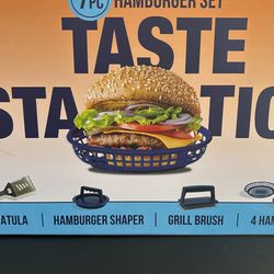 Grill Station Hamburger Cooking Set Bbq Stuff Home Garden