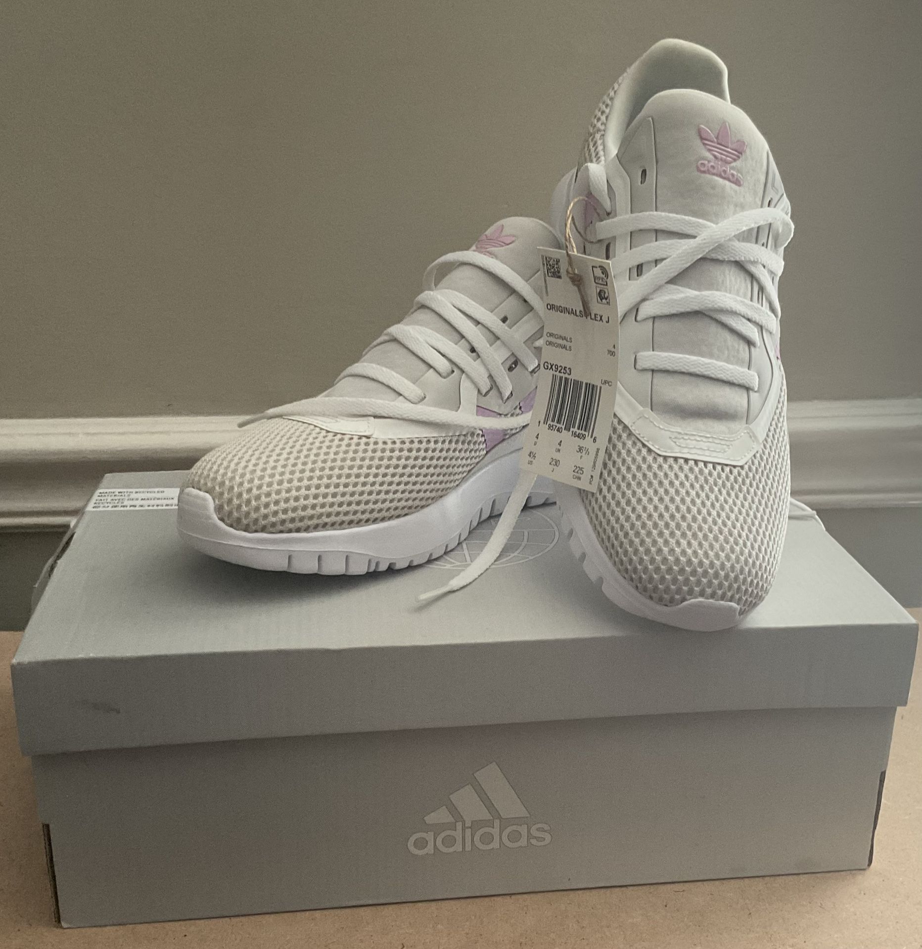 Adidas Grey And Purple Girls Shoes