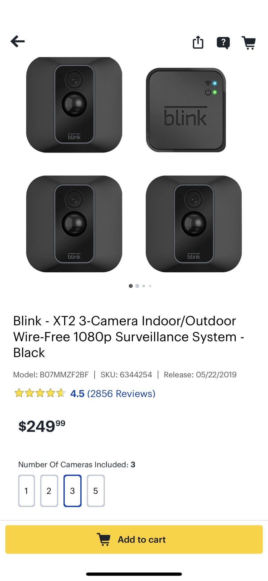 Security camera and smart camera Blink