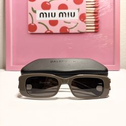Balenciaga Eyewear Dynasty Rectangular-Frame Sunglasses
