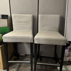 Like New- Ikea Bar stool with backrest, black/Orrsta light gray